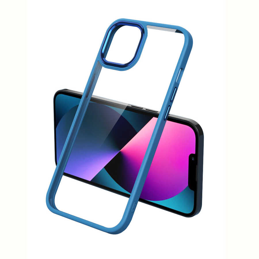 Apple iPhone 13 Pro Kılıf Zore Krom Kapak Lila