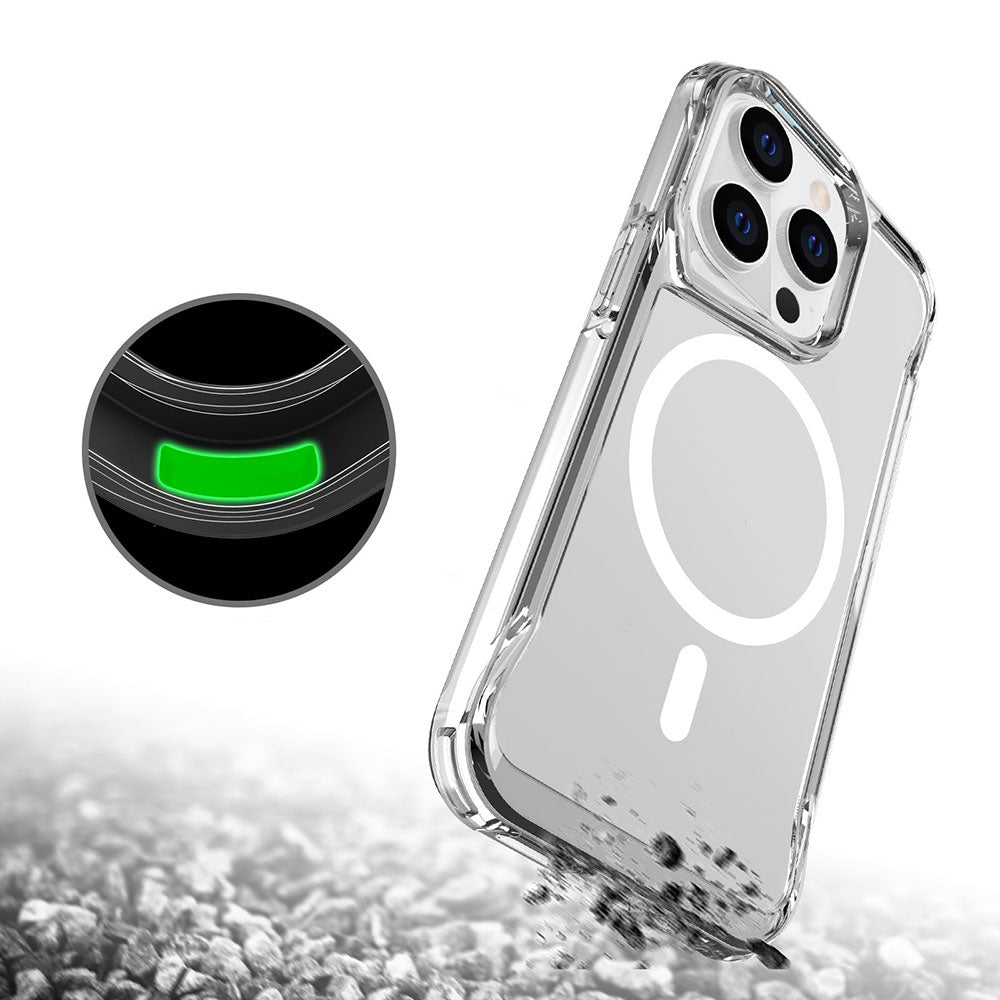 Apple iPhone 13 Pro Kılıf Zore M-safe Şarj Özellikli T-Max M-safe Kapak Renksiz