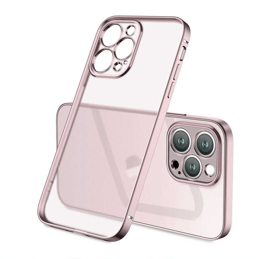 Apple iPhone 13 Pro Kılıf Zore Mat Gbox Kapak Rose Gold