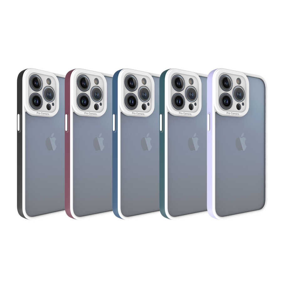Apple iPhone 13 Pro Kılıf Zore Mima Kapak Mürdüm