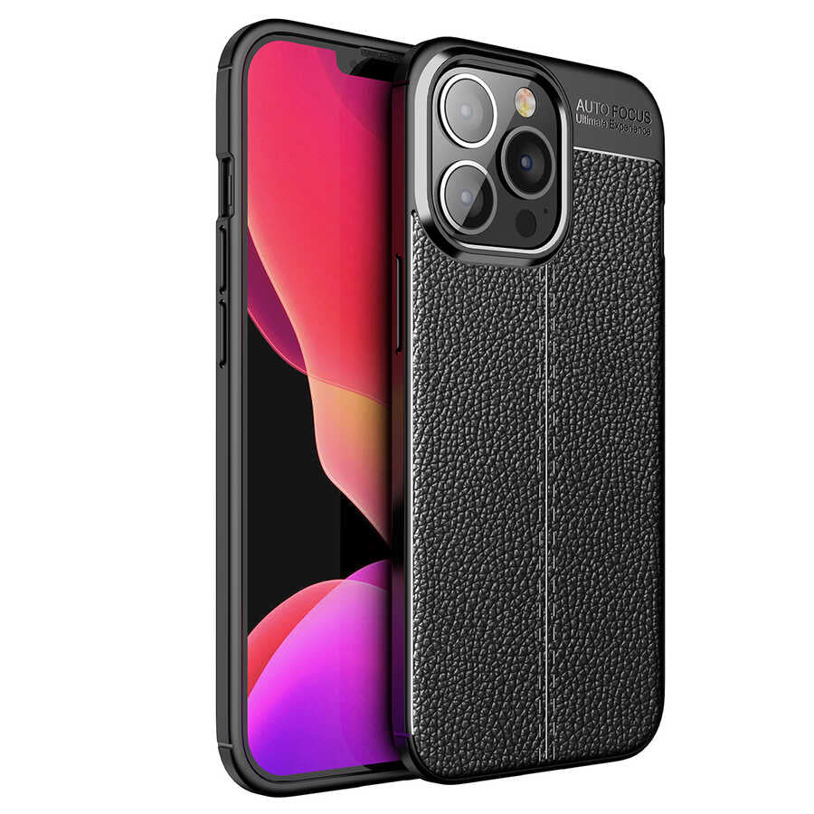 Apple iPhone 13 Pro Kılıf Zore Niss Silikon Kapak Siyah
