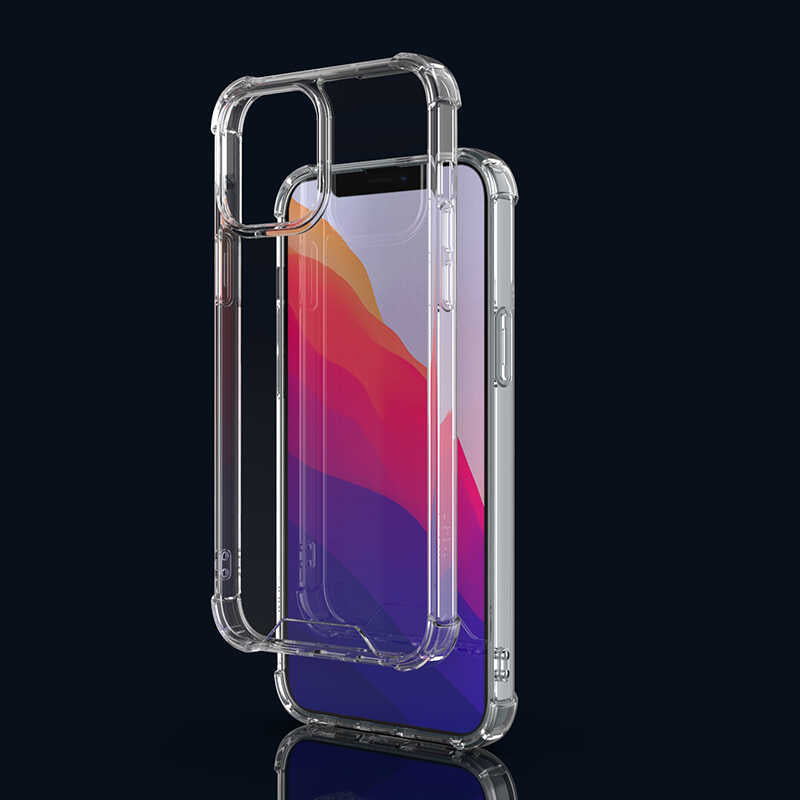 Apple iPhone 13 Pro Kılıf Zore Nitro Anti Shock Silikon Renksiz