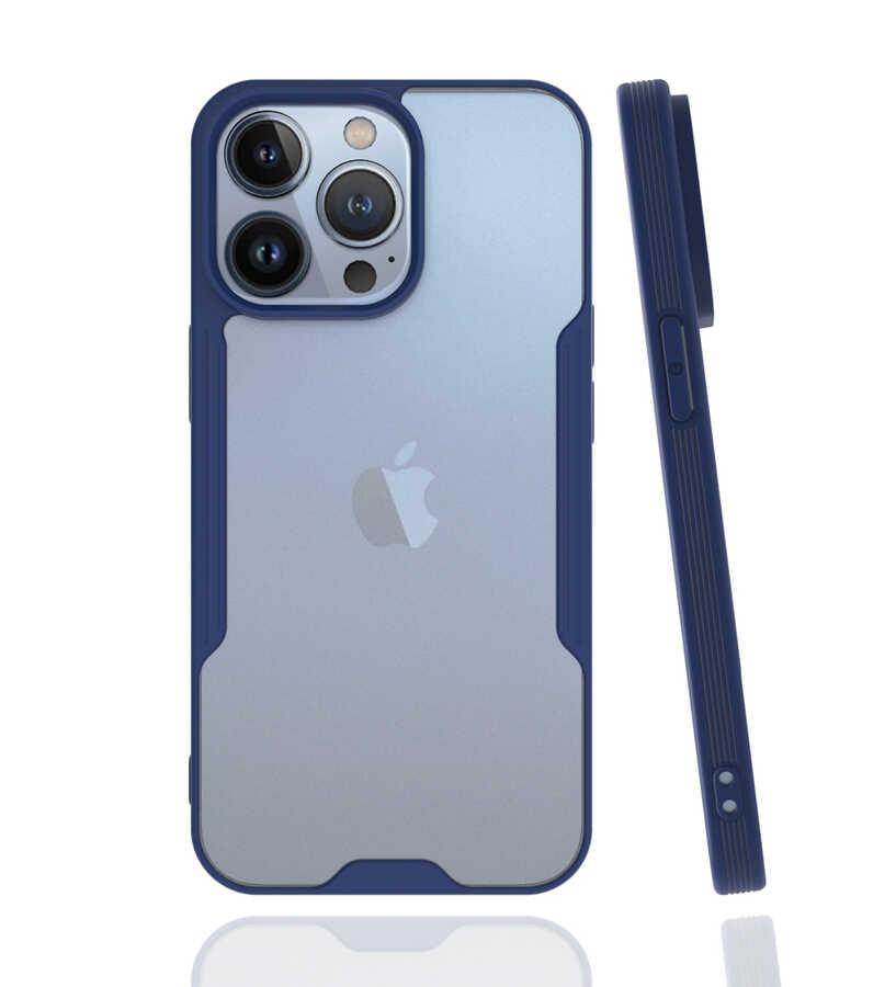 Apple iPhone 13 Pro Kılıf Zore Parfe Kapak Mavi