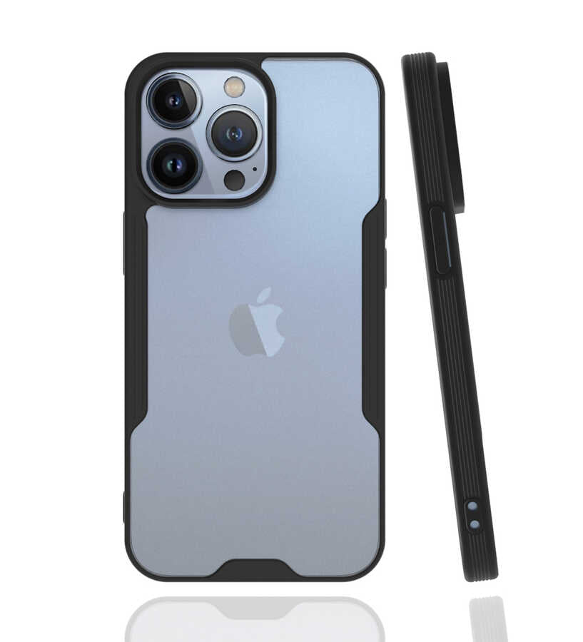 Apple iPhone 13 Pro Kılıf Zore Parfe Kapak Siyah