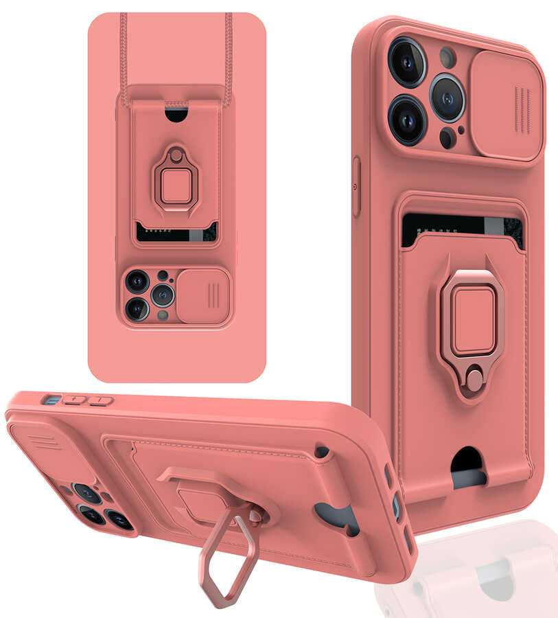 Apple iPhone 13 Pro Kılıf Zore Pelit Kapak Pembe