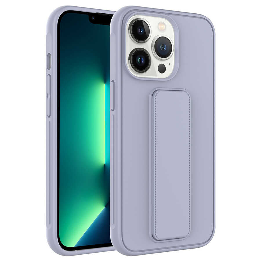 Apple iPhone 13 Pro Kılıf Zore Qstand Kapak Koyu Yeşil