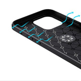 Apple iPhone 13 Pro Kılıf Zore Ravel Silikon Kapak Siyah-Mavi