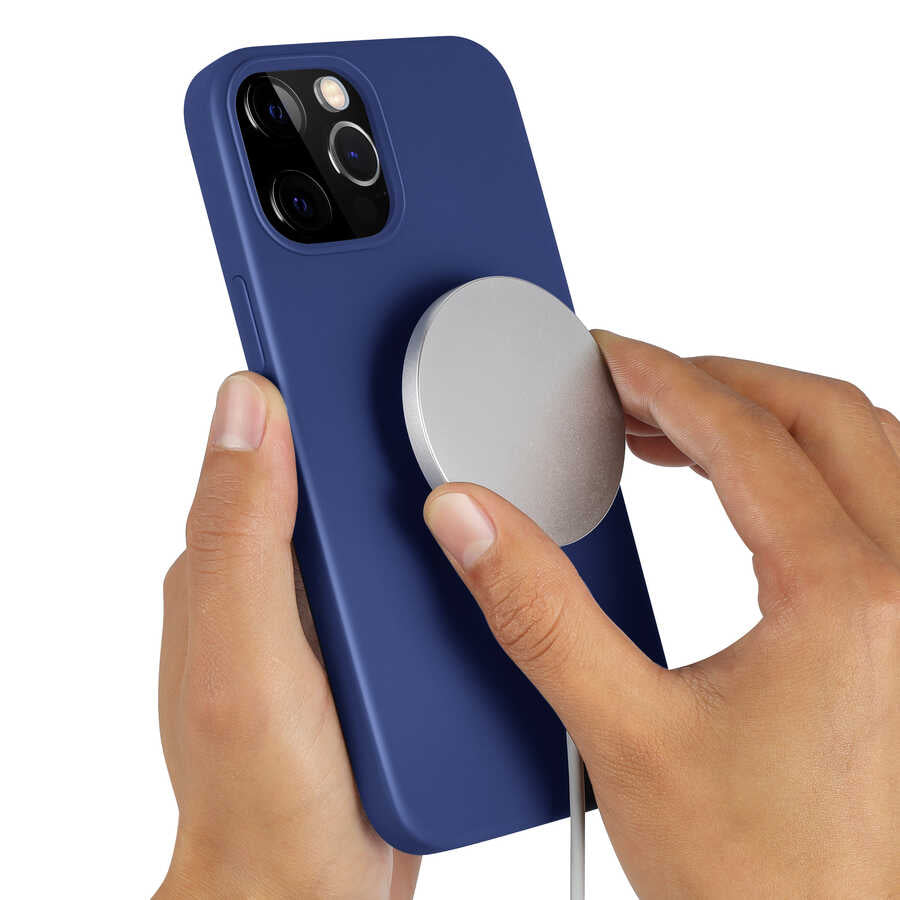 Apple iPhone 13 Pro Kılıf Zore Silksafe Wireless Kapak Kırmızı