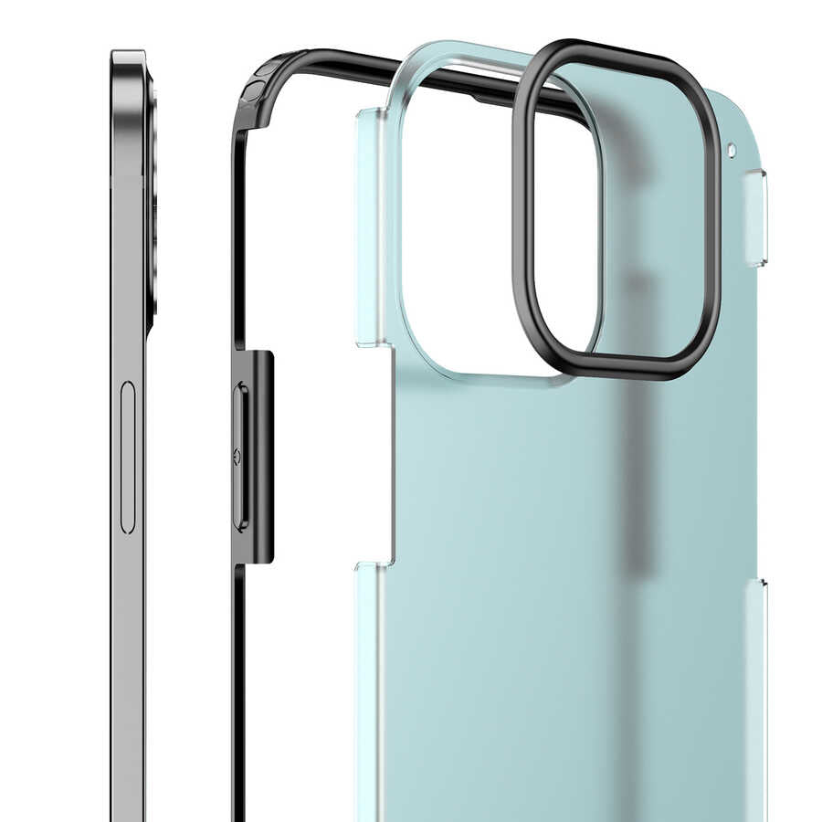 Apple iPhone 13 Pro Kılıf Zore Volks Kapak Siyah