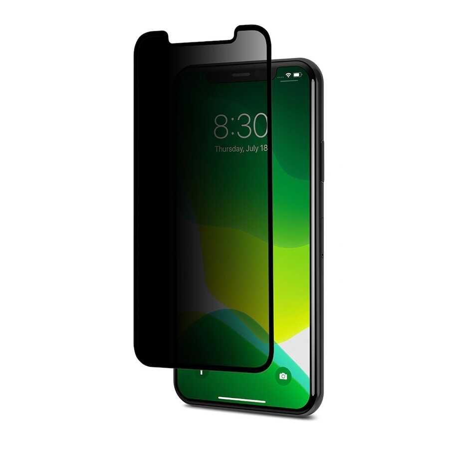 Apple iPhone 13 Pro Max Davin 5D Privacy Cam Ekran Koruyucu Siyah