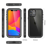 Apple iPhone 13 Pro Max Kılıf 1-1 Su Geçirmez Kılıf Siyah