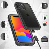 Apple iPhone 13 Pro Max Kılıf 1-1 Su Geçirmez Kılıf Siyah