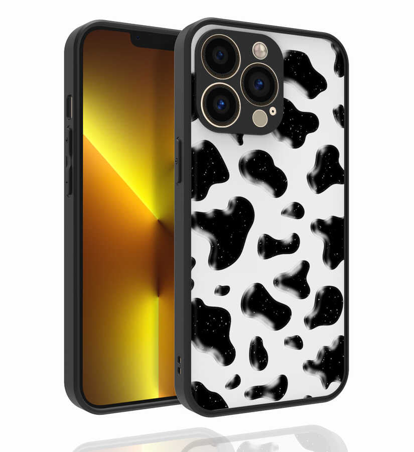 Apple iPhone 13 Pro Max Kılıf Desenli Kamera Korumalı Parlak Zore Nora Kapak NO2