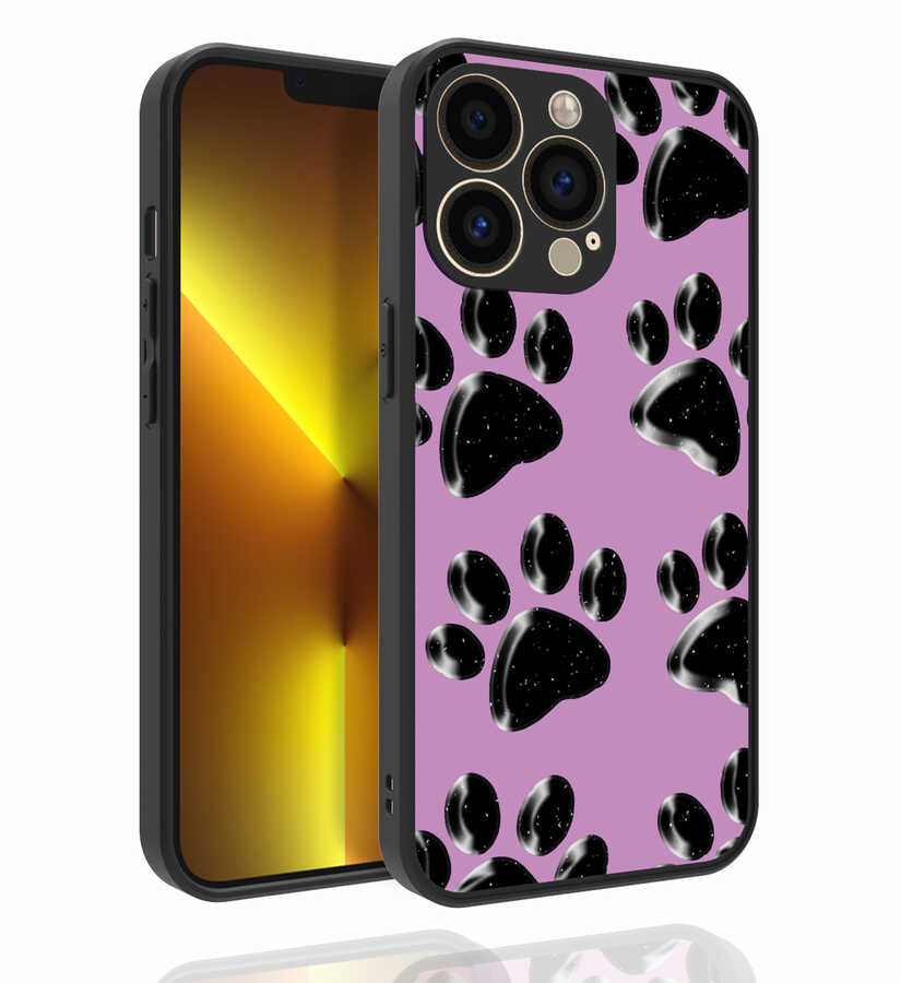 Apple iPhone 13 Pro Max Kılıf Desenli Kamera Korumalı Parlak Zore Nora Kapak NO3