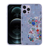 Apple iPhone 13 Pro Max Kılıf Desenli Sert Silikon Zore Mumila Kapak Lilac Bear