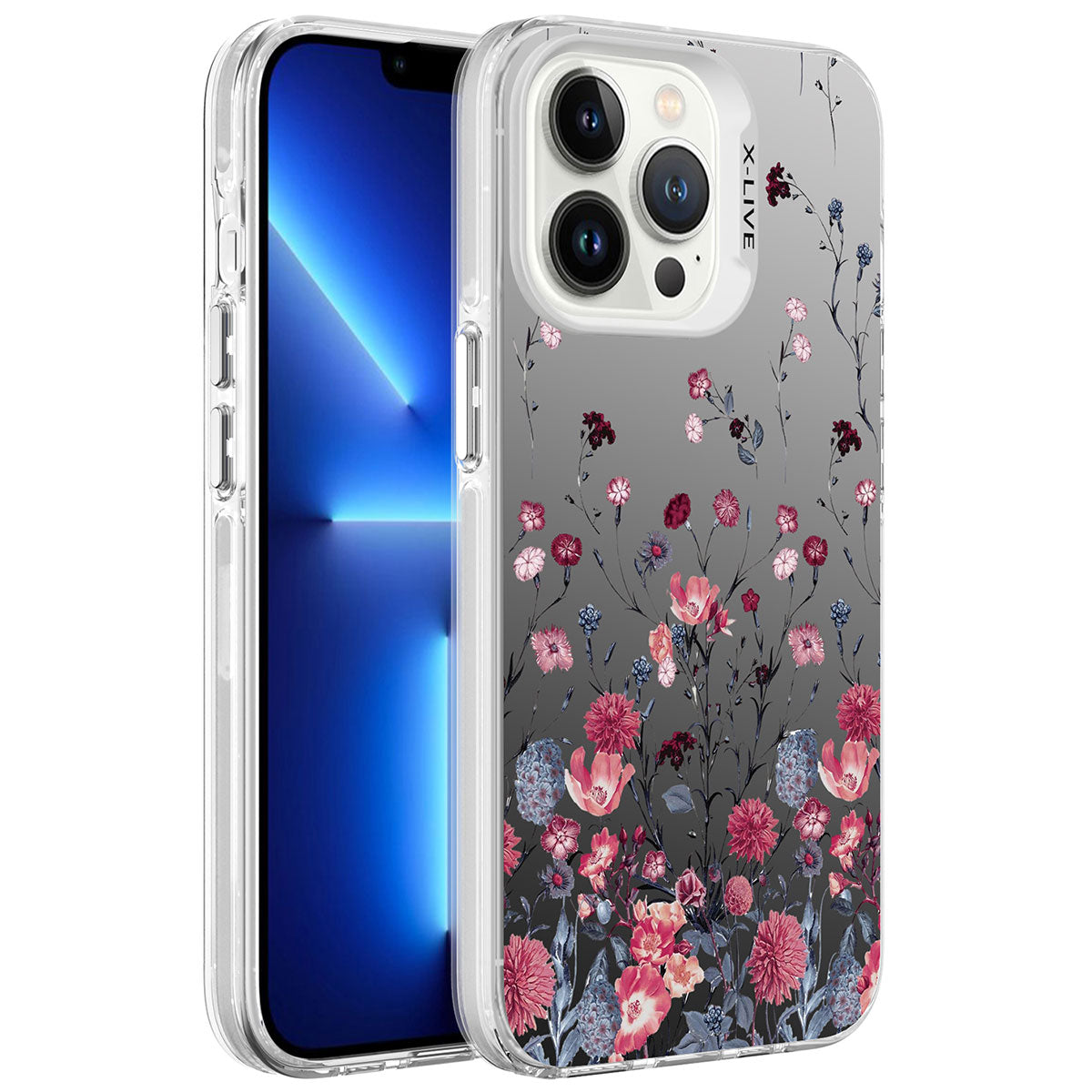 Apple iPhone 13 Pro Max Kılıf Desenli Zore Silver Sert Kapak Mottolar