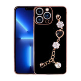 Apple iPhone 13 Pro Max Kılıf El Tutamaçlı Kamera Korumalı Zore Taka Silikon Kapak Siyah