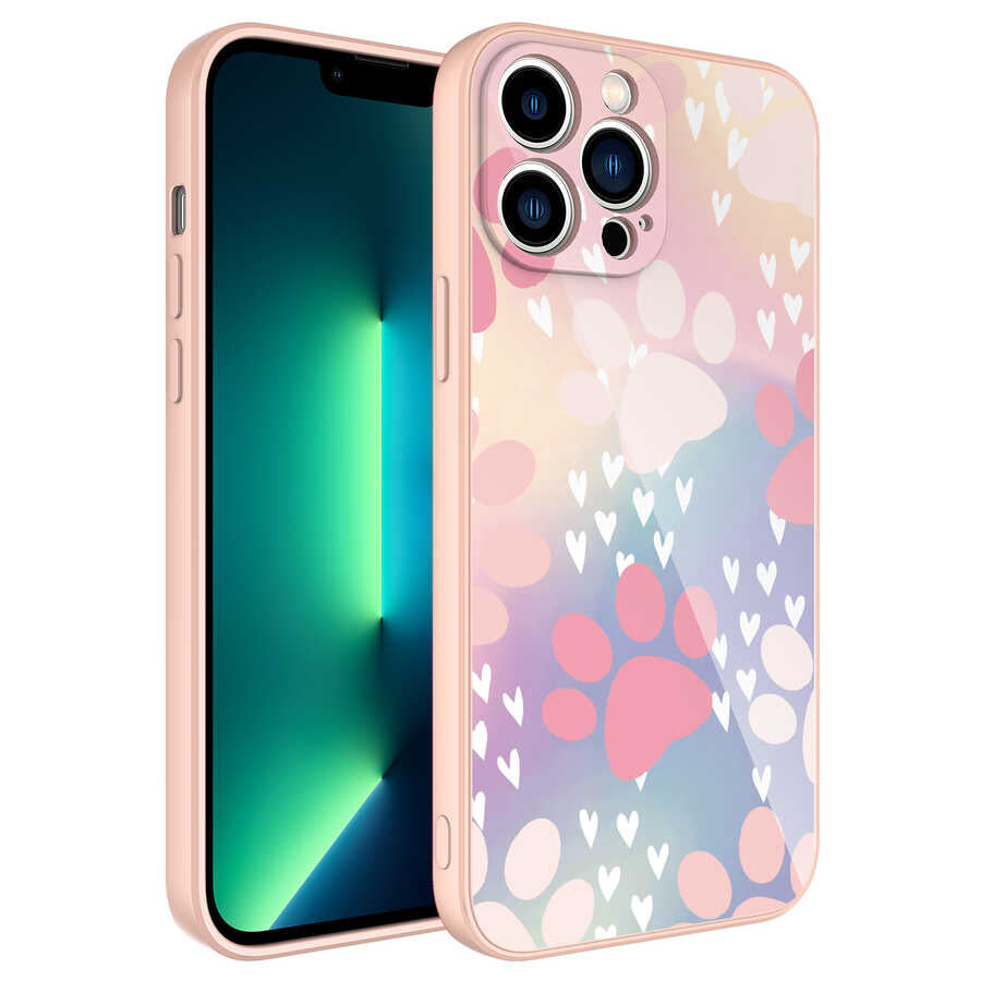 Apple iPhone 13 Pro Max Kılıf Kamera Korumalı Desenli Sert Silikon Zore Epoksi Kapak NO4