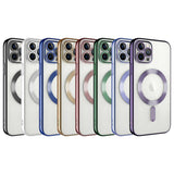 Apple iPhone 13 Pro Max Kılıf Kamera Korumalı M-safe Wireless Şarj Özellikli Zore Demre Kapak Gold
