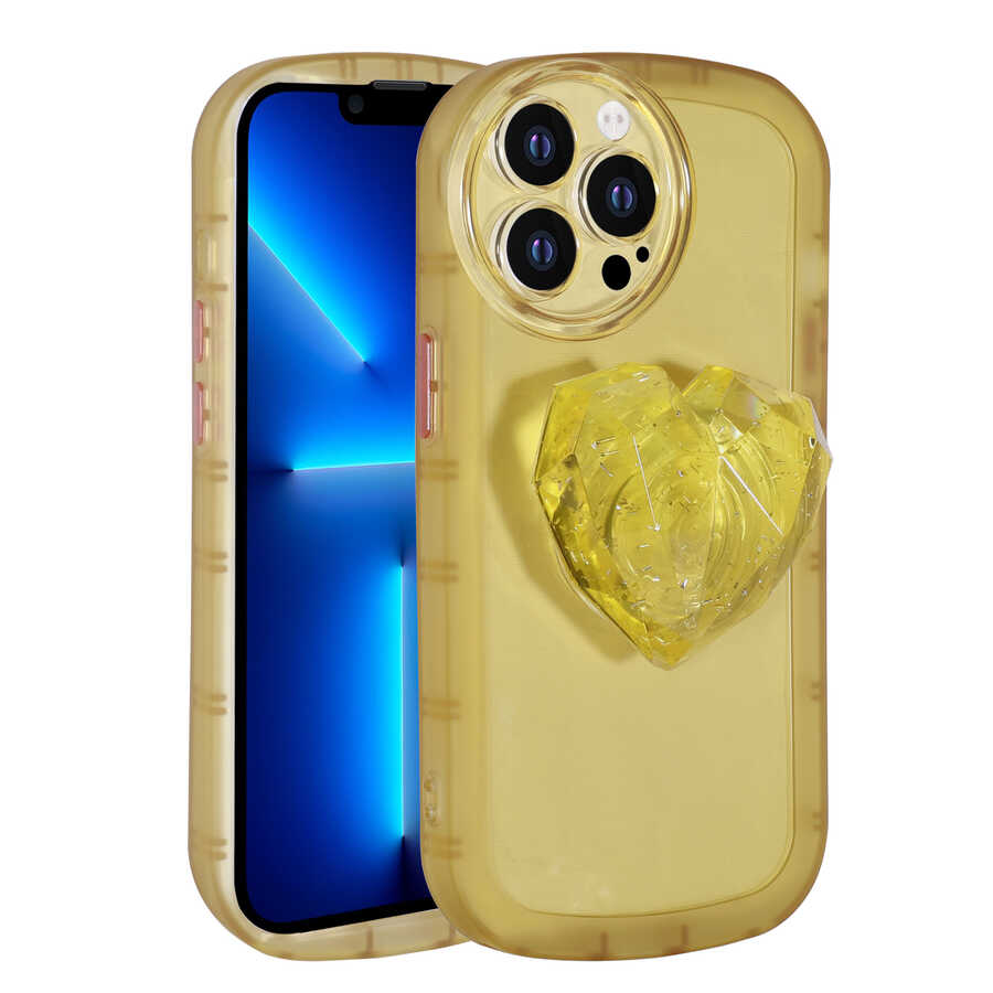 Apple iPhone 13 Pro Max Kılıf Kamera Korumalı Pop Soketli Renkli Zore Ofro Kapak Pembe