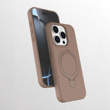 Apple iPhone 13 Pro Max Kılıf M-safe Şarj Özellikli Standlı Zore Samara Kapak Siyah