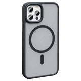 Apple iPhone 13 Pro Max Kılıf M-safe Şarj Özellikli Mat Arka Yüzey Zore Sio Kapak Siyah