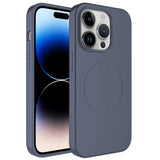 Apple iPhone 13 Pro Max Kılıf M-safe Wireless Şarj Özellikli Pastel Renk Silikon Zore Plas Kapak Lavendery Gray
