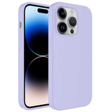 Apple iPhone 13 Pro Max Kılıf M-safe Wireless Şarj Özellikli Pastel Renk Silikon Zore Plas Kapak Mavi Açık