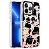 Apple iPhone 13 Pro Max Kılıf Mermer Desenli Zore Marbello Kapak Siyah-Beyaz