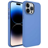 Apple iPhone 13 Pro Max Kılıf Metal Çerçeve ve Buton Tasarımlı Silikon Zore Luna Kapak Lavendery Gray