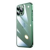 Apple iPhone 13 Pro Max Kılıf Sert PC Renkli Çerçeveli Zore Riksos Kapak Yeşil