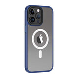 Apple iPhone 13 Pro Max Kılıf Wireless Şarj Özellikli Zore Hibrit M-safe Kapak Koyu Yeşil