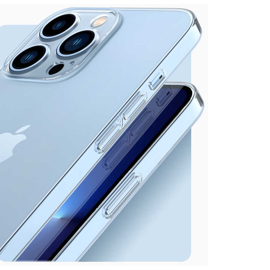 Apple iPhone 13 Pro Max Kılıf Zore Blok Kapak Renksiz