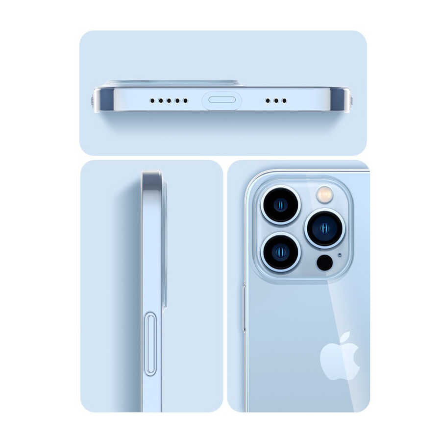 Apple iPhone 13 Pro Max Kılıf Zore Blok Kapak Renksiz