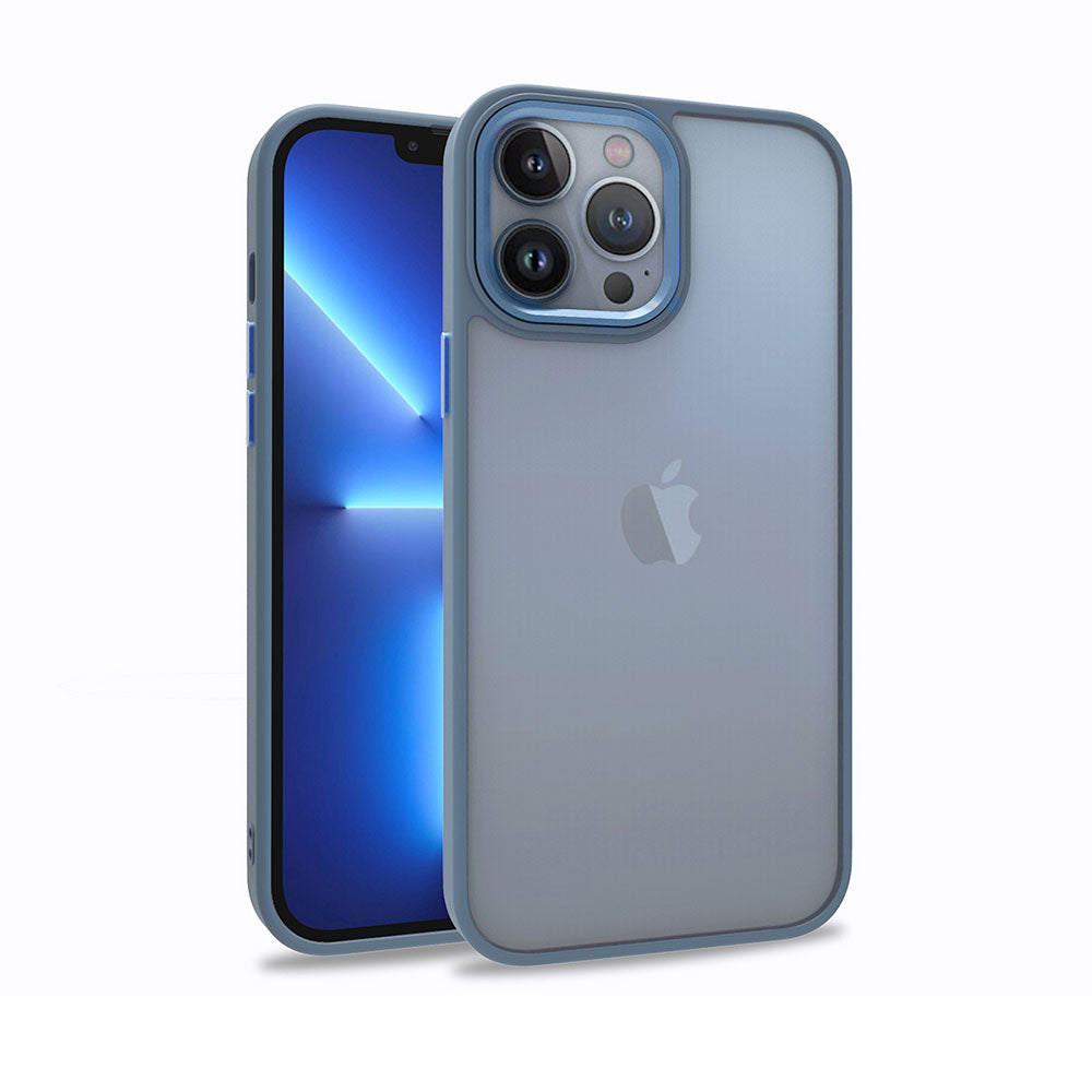 Apple iPhone 13 Pro Max Kılıf Zore Flora Kapak Sierra Mavi