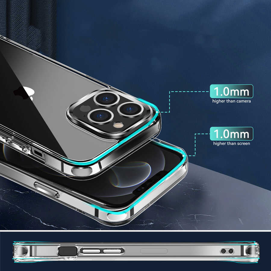 Apple iPhone 13 Pro Max Kılıf Zore Forst Kapak Renksiz