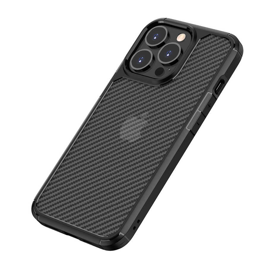Apple iPhone 13 Pro Max Kılıf Zore İnoks Kapak Mavi