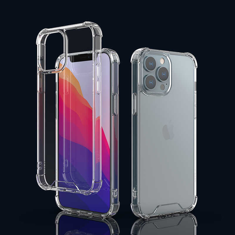 Apple iPhone 13 Pro Max Kılıf Zore Kamera Korumalı Nitro Anti Shock Silikon Renksiz