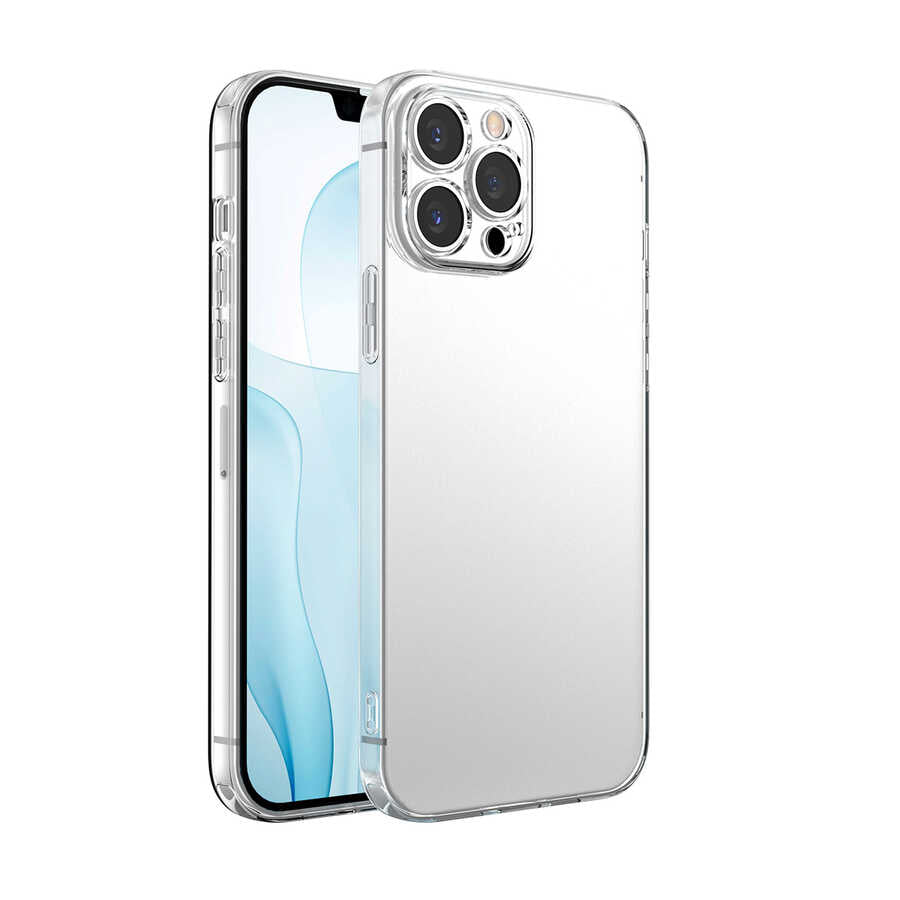 Apple iPhone 13 Pro Max Kılıf Zore Kamera Korumalı Süper Silikon Kapak Renksiz