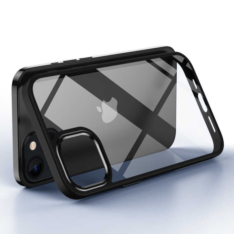 Apple iPhone 13 Pro Max Kılıf Zore Krom Kapak Lacivert