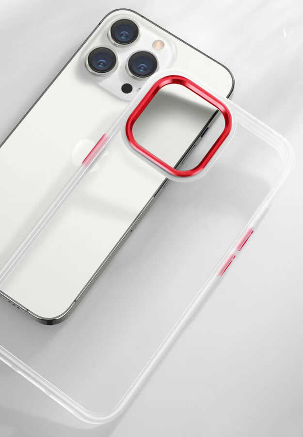 Apple iPhone 13 Pro Max Kılıf Zore Krom Kapak Lacivert
