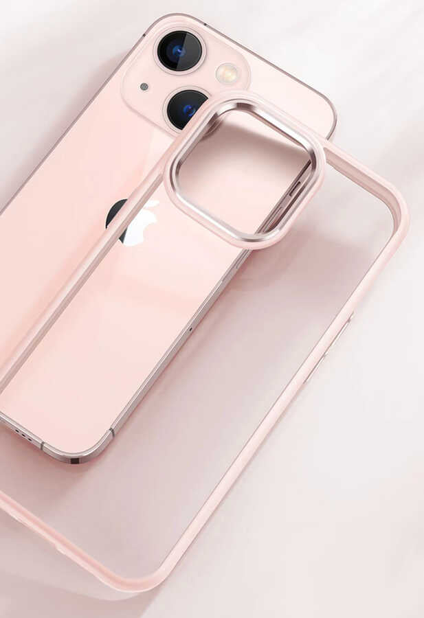 Apple iPhone 13 Pro Max Kılıf Zore Krom Kapak Lacivert