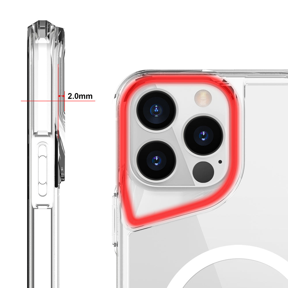 Apple iPhone 13 Pro Max Kılıf Zore M-safe Şarj Özellikli T-Max M-safe Kapak Şeffaf