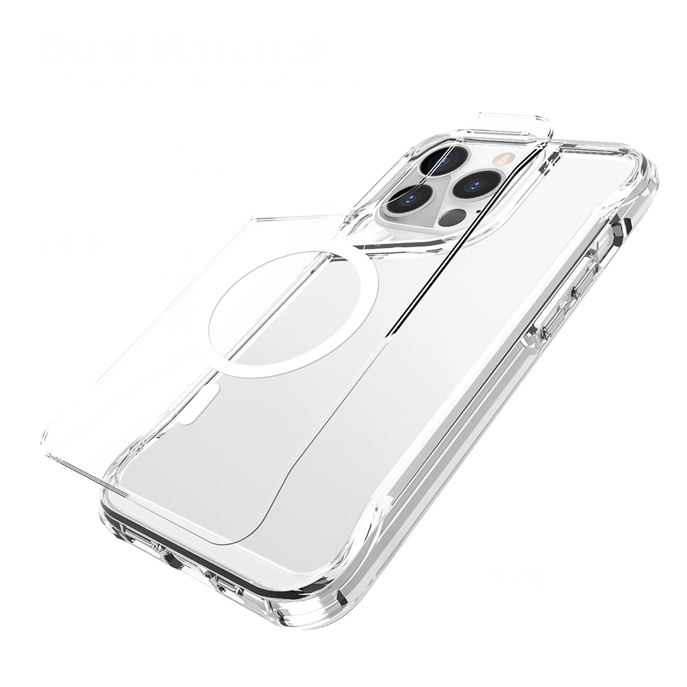 Apple iPhone 13 Pro Max Kılıf Zore M-safe Şarj Özellikli T-Max M-safe Kapak Şeffaf