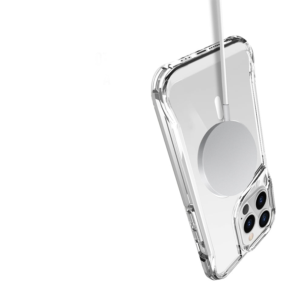 Apple iPhone 13 Pro Max Kılıf Zore M-safe Şarj Özellikli T-Max M-safe Kapak Şeffaf