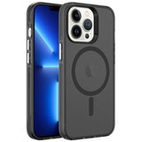 Apple iPhone 13 Pro Max Kılıf Zore M-safe Şarj Özellikli Buzlu Transparan C-Pro Sert Kapak Renksiz
