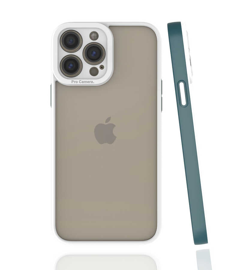 Apple iPhone 13 Pro Max Kılıf Zore Mima Kapak Koyu Yeşil