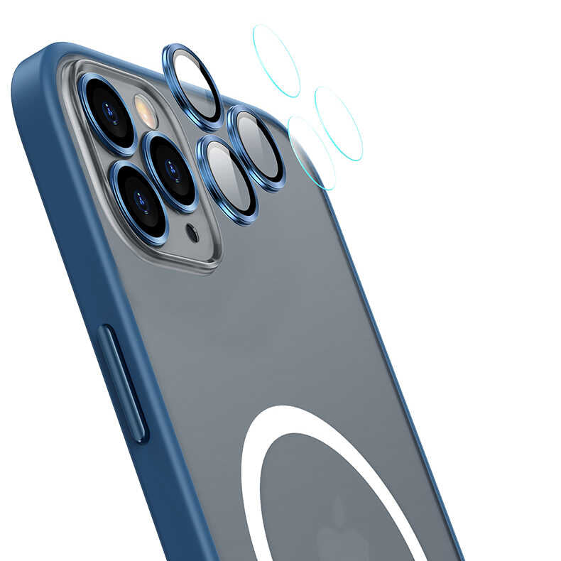Apple iPhone 13 Pro Max Kılıf Zore Mokka Wireless Kapak Lacivert