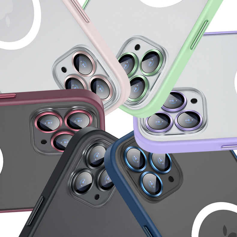 Apple iPhone 13 Pro Max Kılıf Zore Mokka Wireless Kapak Lacivert