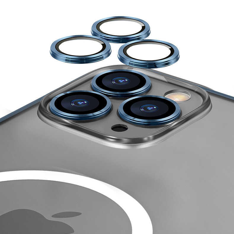 Apple iPhone 13 Pro Max Kılıf Zore Mokka Wireless Kapak Lacivert